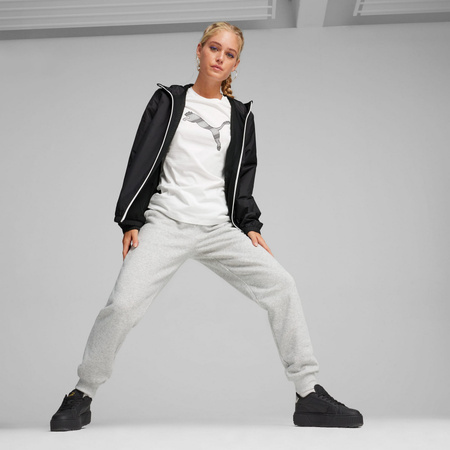 Kurtka z kapturem damska Puma ESS SOLID WINDBREAKER czarna 84749452