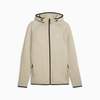 Bluza z kapturem męska Puma EVOSTRIPE FZ DK beżowa 69219061