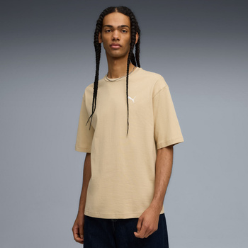 Koszulka męska Puma WARDROBE ESS BOXY beżowa 62964583