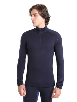 Longsleeve termiczny męski Icebreaker 260 TECH HALF ZIP granatowy IBB04372401