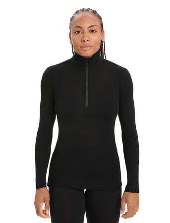 Longsleeve termiczny damski Icebreaker 175 EVERYDAY HALF ZIP czarny IBB04473001