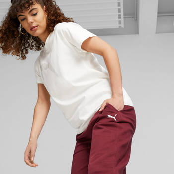 Spodnie dresowe damskie Puma HER HIGH-WAIST TR bordowe 67600622