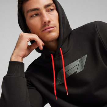 Bluza z kapturem męska Puma F1 LOGO GRAPHIC czarna 62569301