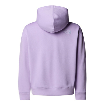 Bluza z kapturem dziecięca The North Face ESSENTIAL OVERSIZED fioletowa NF0A89HAQZI
