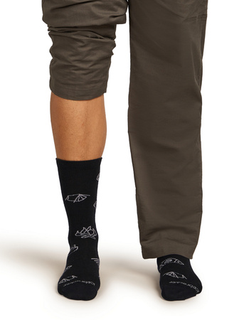 Skarpety męskie Icebreaker LIFESTYLE ULTRALIGHT CREW czarne IB0A574E0IZ