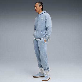 Bluza z kapturem męska Puma ESS ELEVETED RELAXED WASH FL niebieska 68804934
