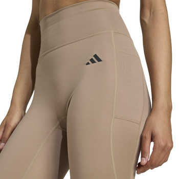 Legginsy treningowe damskie adidas OPTIME ESSENTIALS 7/8 beżowe JY4812