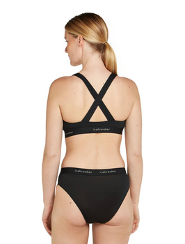 Stanik sportowy damski Icebreaker MER 125 COOL-LITE SPRITE RACEBACK czarny IB0A5724001