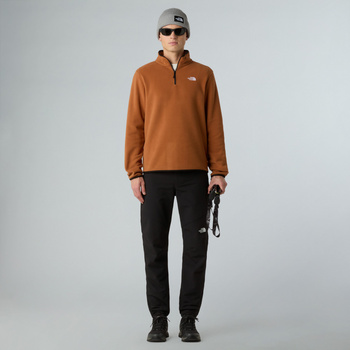 Polar męski The North Face GLACIER FLEECE 1/4 ZIP pomarańczowy NF0A8D0QBOE