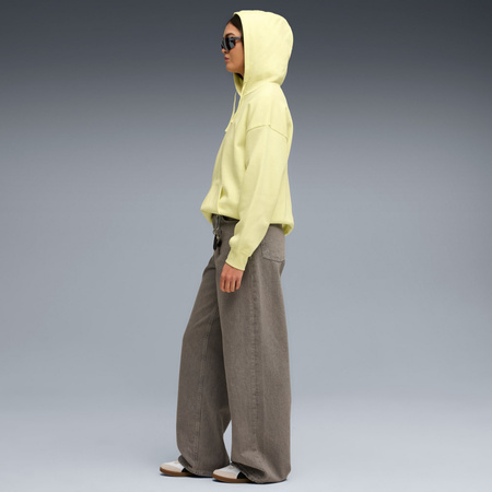 Bluza z kapturem damska Puma ESS OVERSIZED FL żółta 68539835