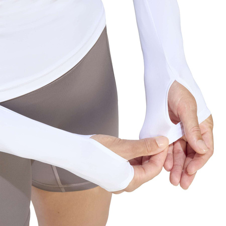 Longsleeve treningowy damski adidas POWER ESSENTIALS biały KD2211