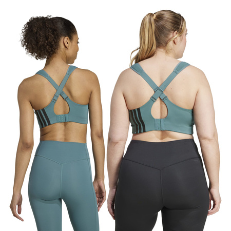 Stanik sportowy damski adidas TLRD turkusowy JX8844