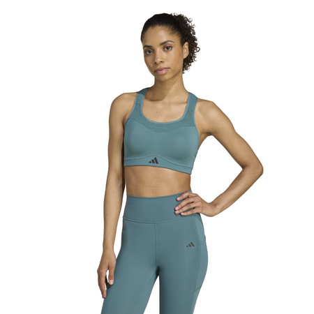 Stanik sportowy damski adidas TLRD turkusowy JX8844