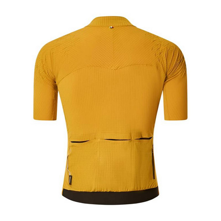 Koszulka rowerowa męska Oakley GRIDSKIN PINSTRIPE JERSEY Q36.5 żółta FOA405953-5AA