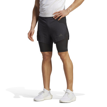 Spodenki męskie adidas HIIT ELEVATED TRAINING 2IN1 czarne IB3466