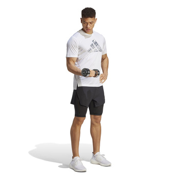 Spodenki męskie adidas HIIT ELEVATED TRAINING 2IN1 czarne IB3466
