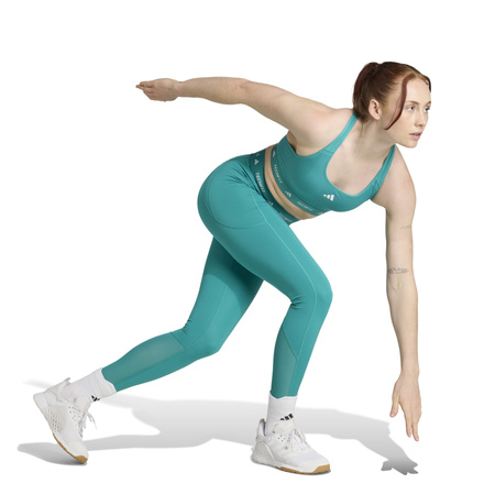 Stanik sportowy damski adidas TECHFIT turkusowy JW7245