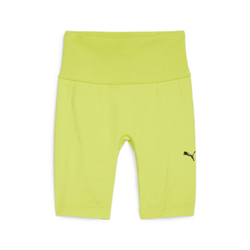 Spodenki damskie Puma SHAPELUXE SEAMLESS 6'' żółte 52438639