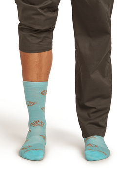 Skarpety męskie Icebreaker LIFESTYLE ULTRALIGHT CREW niebieskie IB0A574E0H4