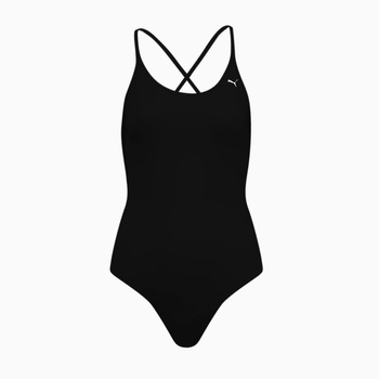 Kostium kąpielowy damski Puma SWIM V-NECK czarny 93508603