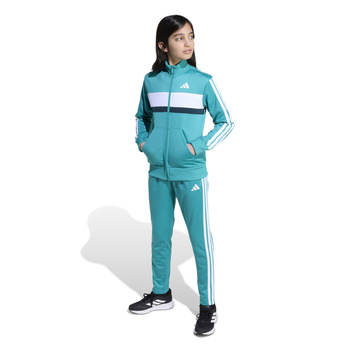 Komplet dresów dziecięcy adidas SEASONAL ESSENTIALS TIBERIO turkusowy JN2245