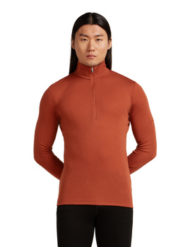 Longsleeve termiczny męski Icebreaker 175 EVERYDAY HALF ZIP pomarańczowy IBB044840BA