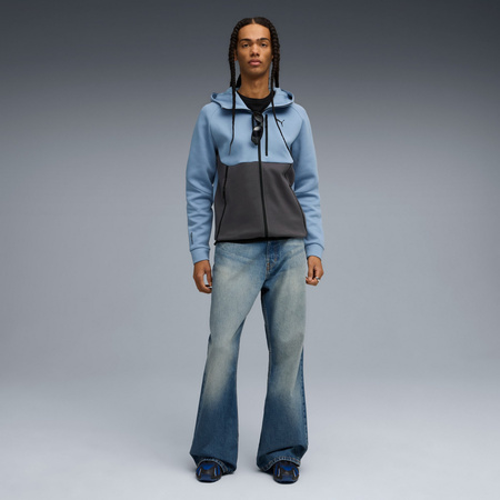 Bluza z kapturem męska Puma PUMATECH FULL-ZIP DK niebieska 62967434