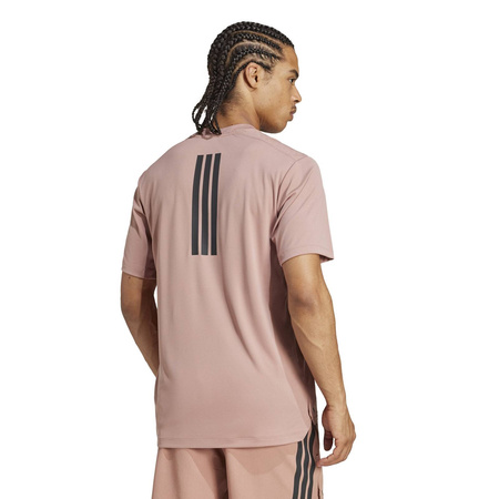 Koszulka treningowa męska adidas POWER 3-STRIPES różowa JI8217