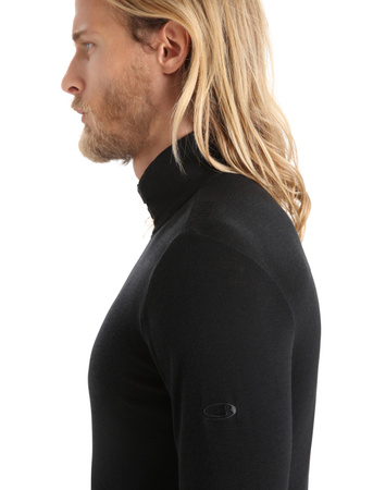 Longsleeve termiczny męski Icebreaker 175 EVERYDAY HALF ZIP czarny IBB04484001