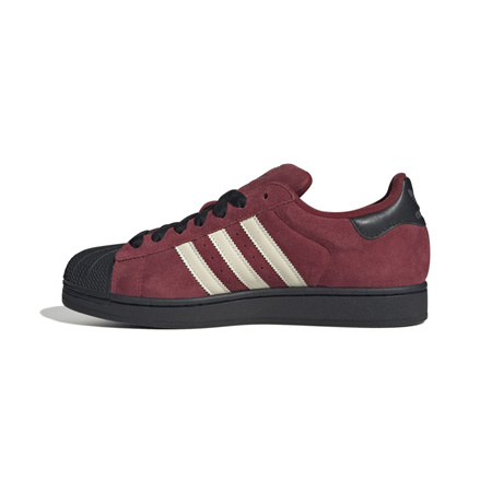 Buty sportowe męskie adidas SUPERSTAR II bordowe JQ3220