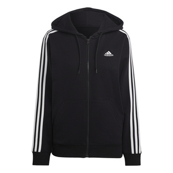 Bluza z kapturem damska adidas ESSENTIALS 3-STRIPES czarna IC8769