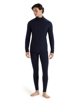 Longsleeve termiczny męski Icebreaker 200 OASIS HALF ZIP granatowy IBB04367401