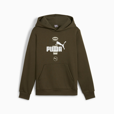 Bluza z kapturem chłopięca Puma POWER GRAPHIC FL zielona 68185970