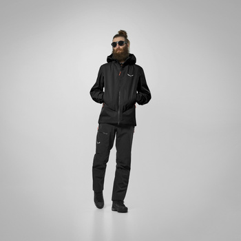 Kurtka wodoodporna męska Salewa ORTLES czarna 00-0000029180_0910