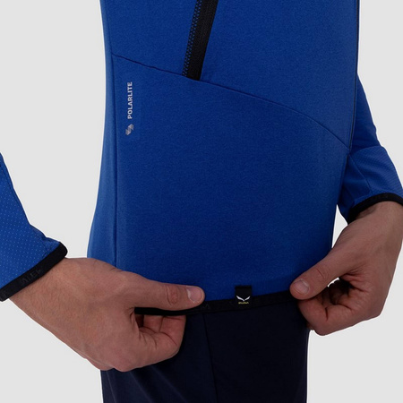 Bluza z kapturem męska Salewa AGNER HYBRID niebieska 00-0000027371_8625