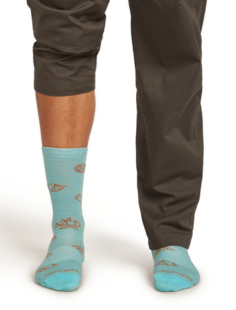 Skarpety męskie Icebreaker LIFESTYLE ULTRALIGHT CREW niebieskie IB0A574E0H4