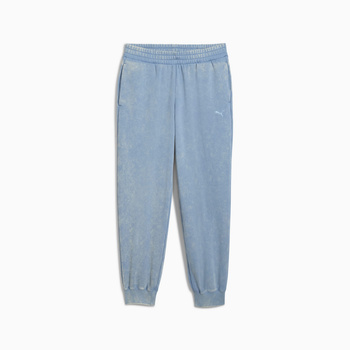Spodnie dresowe damskie Puma ESS ELEVATED COMFORT WASH FL niebieskie 68810434