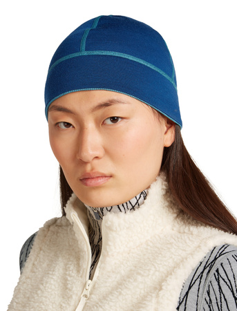 Czapka zimowa unisex Icebreaker 260 WAFFLE niebieska IB0A57AI0H2