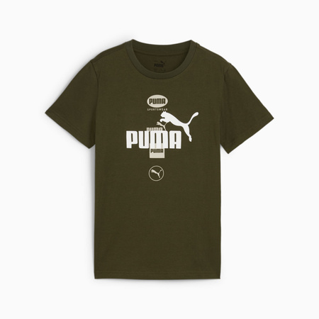Koszulka chłopięca Puma POWER GRAPHIC zielona 68185870