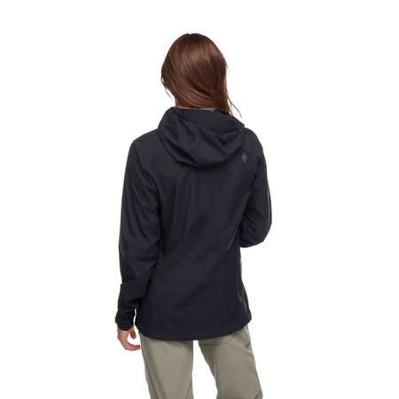 Kurtka przeciwdeszczowa damska Black Diamond HIGHLINE STRETCH SHELL czarna AP7450010002