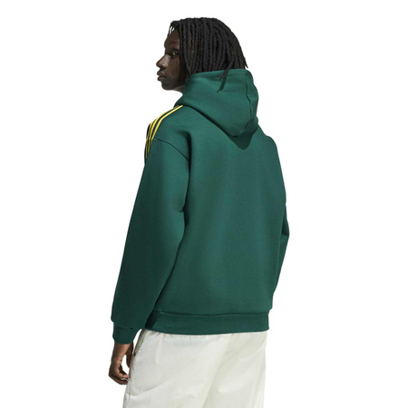 Bluza z kapturem męska adidas TIPPED STRIPES zielona KE2150