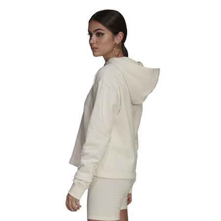 Bluza z kapturem damska adidas Cropped beżowa HE6885