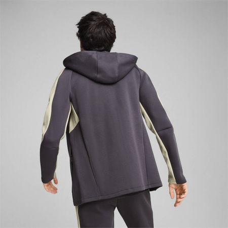 Bluza z kapturem męska Puma EVOSTRIPE FZ DK szara 68170069