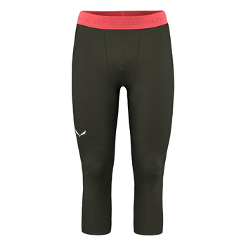 Legginsy termiczne męskie Salewa CRISTALLO WARM 3/4 zielone 00-0000028209_5280