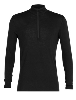 Longsleeve termiczny męski Icebreaker 175 EVERYDAY HALF ZIP czarny IBB04484001