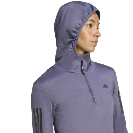 Longsleeve do biegania damski adidas OWN THE RUN fioletowy JW9652