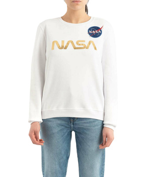 Bluza damska Alpha Industries NASA PM biała 198037-438