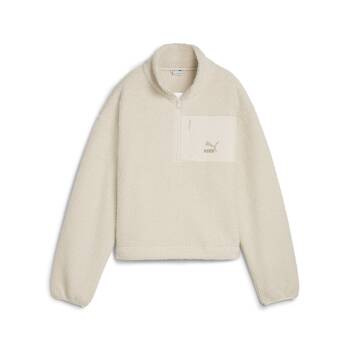 Bluza damska Puma CLASSICS WINTERIZED HALF-ZIP beżowa 62679687