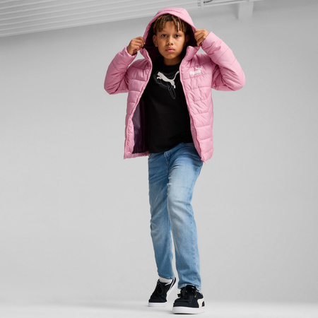 Kurtka z kapturem dziewczęca Puma ESS PADDED różowa 67055948