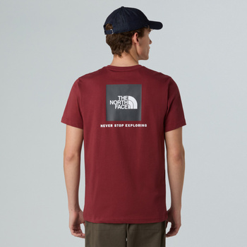 Koszulka męska The North Face S/S REDBOX bordowa NF0A87NPDO3